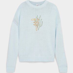 Aquarium Plants Fish Tank Baby Blue Sweater